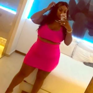 Hot Pink Cutout Dress